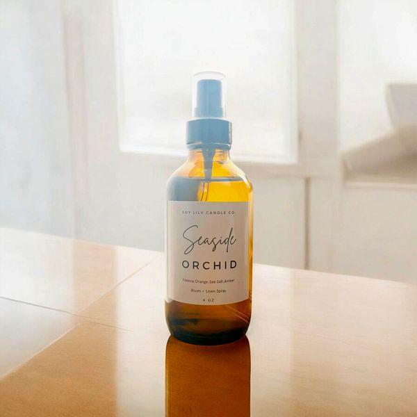 Seaside Orchid Room + Linen Spray – Soy Lily Candle Co.